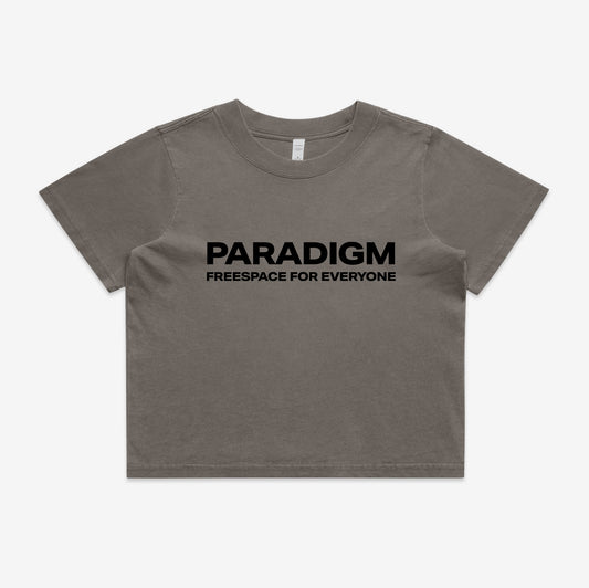 PRDGM Womens Crop Tee Faded Grey